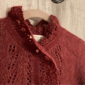 Sezane Gilet sweater in Rosewood size Small.